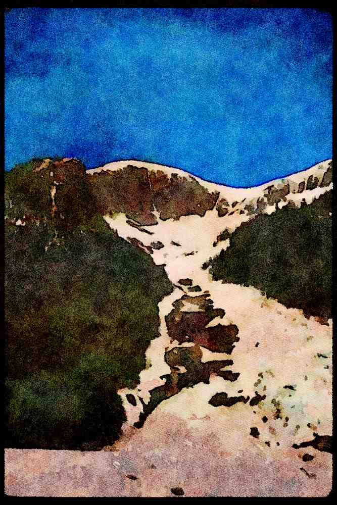 Mountains 114021 Mountains Of North Coastal British Columbia A4 Limited Edition Watercolour Print