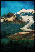 Mountains 114031 Magnificent Glacier A4 Limited Edition Watercolour Print