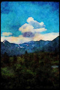 Mountains 114042 Pristine Wilderness A4 Limited Edition Watercolour Print