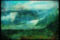 Mountains 114043 Huge Glacier Emptying Into Lonely Bay A4 Limited Edition Watercolour Print