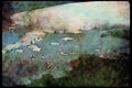 Mountains 114045 Glacier Flows Into Small Bay A4 Limited Edition Watercolour Print