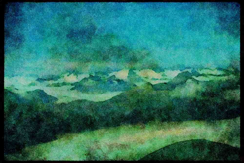 Mountains 114055 A 'River Of Ice' Enormous Glacier A4 Limited Edition Watercolour Print