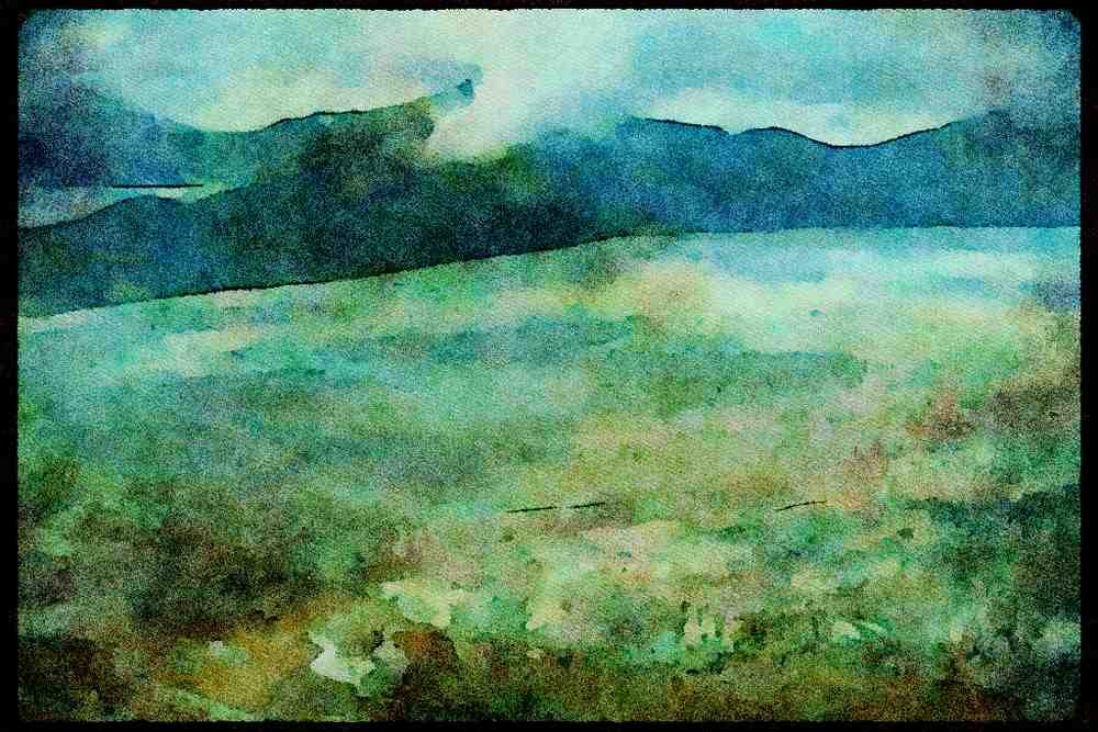 Mountains 114057 Gigantic Glacier A4 Limited Edition Watercolour Print