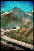 Mountains 114059 Glacier Country A4 Limited Edition Watercolour Print