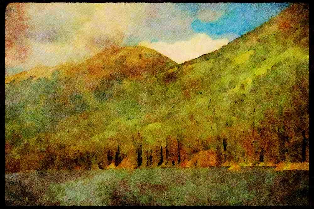 Mountains 114061 Wilderness Lake A4 Limited Edition Watercolour Print