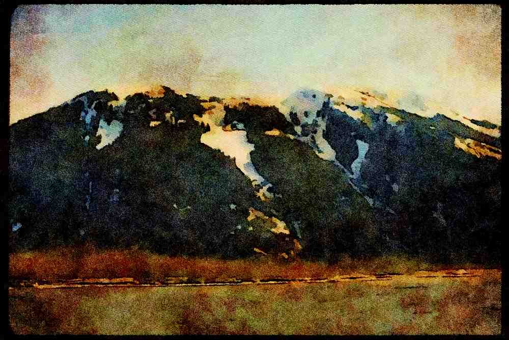 Mountains 114075 Mountains Of North Coastal British Columbia A4 Limited Edition Watercolour Print