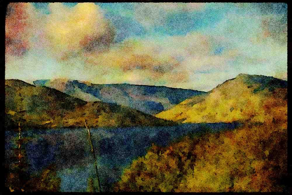 Mountains 114076 Magnificent Wilderness Lake A4 Limited Edition Watercolour Print