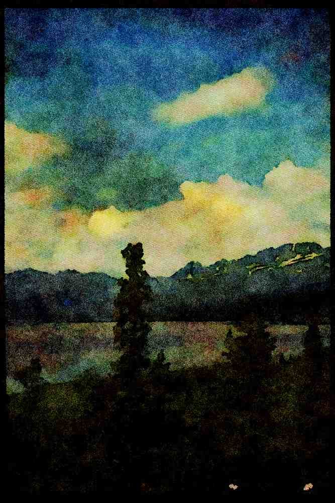 Mountains 114079 Pristine Wilderness A4 Limited Edition Watercolour Print