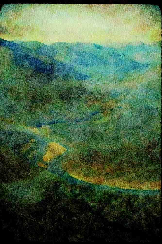 Mountains 114095 Stikine River Northern British Columbia Deep Wilderness A4 Limited Edition Watercolour Print