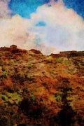 Mountains 213002 Mt. Annapurna And Gandrung, Nepal A4 Limited Edition Watercolour Print