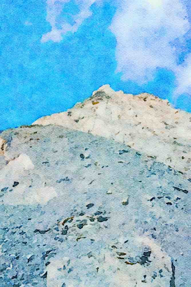 Mountains 213014 Alps, Switzerland A4 Limited Edition Watercolour Print