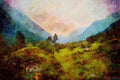 Mountains 213023 Arlberg, Austria A4 Limited Edition Watercolour Print