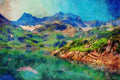 Mountains 213024 Arlberg, Austria A4 Limited Edition Watercolour Print