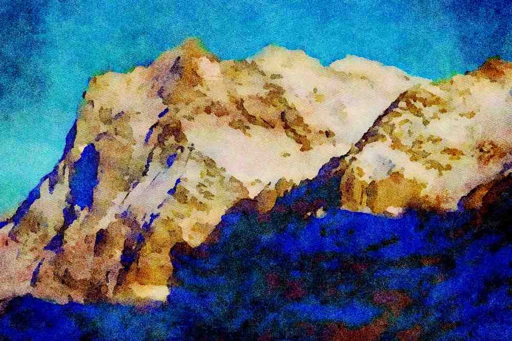 Mountains 213031 Mt. Eiger, Switzerland A4 Limited Edition Watercolour Print