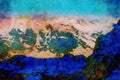 Mountains 213034 Swiss Alps A4 Limited Edition Watercolour Print