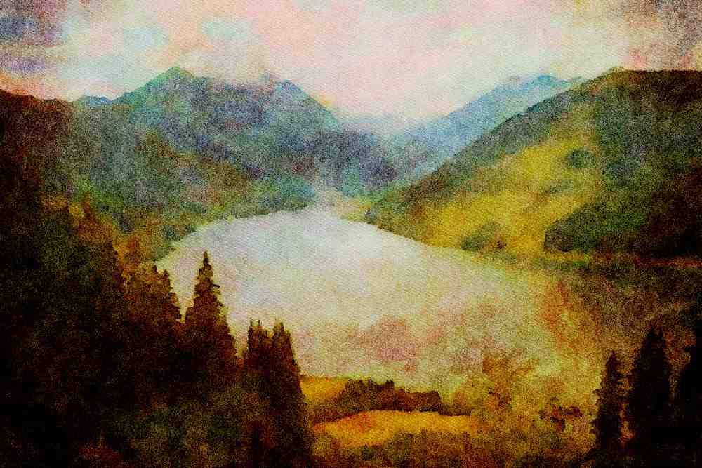 Mountains 213047 Tyrol, Austria A4 Limited Edition Watercolour Print