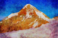 Mountains 213048 Mt. Jungfrau, Switzerland A4 Limited Edition Watercolour Print