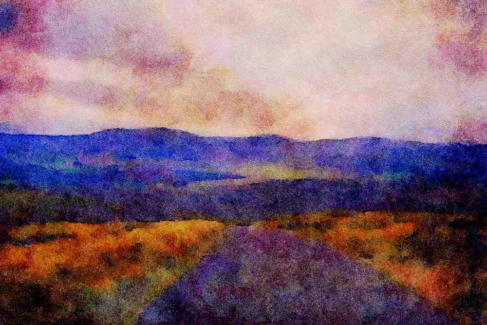 Mountains 213062 Tomintoul, Scotland A4 Limited Edition Watercolour Print