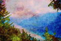 Mountains 213071 View Of Lake Thun, Switzerland A4 Limited Edition Watercolour Print