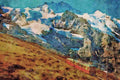 Mountains 213082 Kleine Scheidegg, Jungfrau, Switzerland A4 Limited Edition Watercolour Print