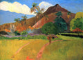 Mountains In Tahiti Gauguin A4 Photo Print