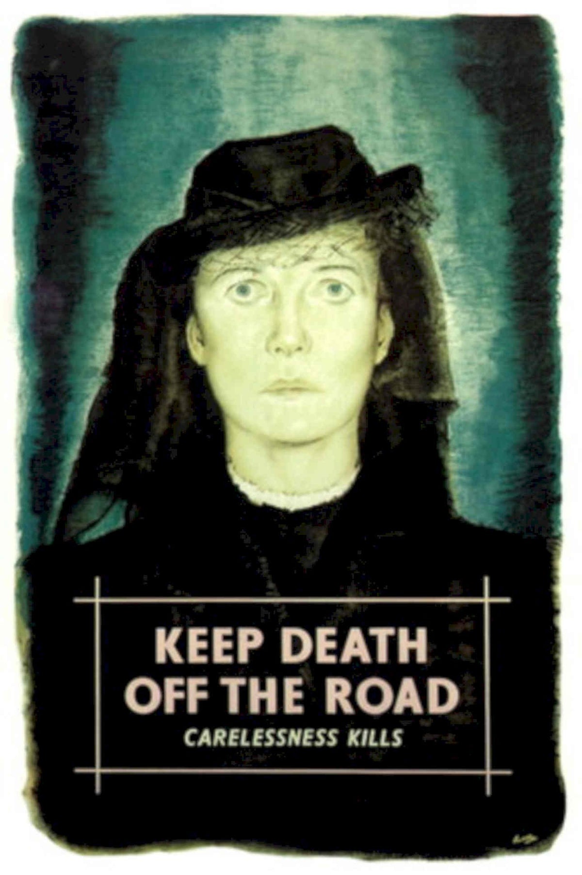 Mourning Woman Death 1940s Vintage Retro Advert Poster