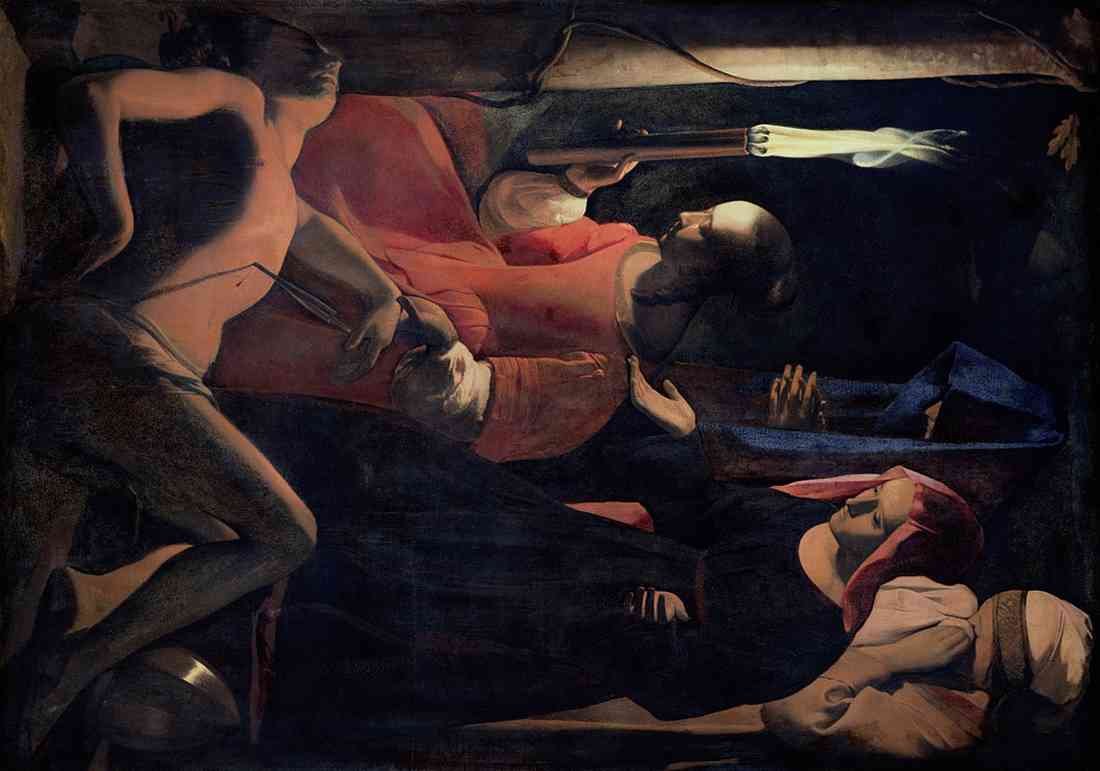 Mourning of Saint Sebastian Irene 1 La Tour USE A4 Photo Print