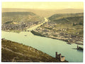 Mouse Tower and Rossel Bingen the Rhine Vintage A4 Photo Print