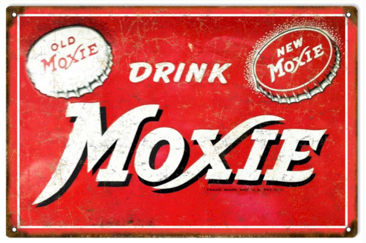 Moxie Vintage Sign Vintage Retro Advert Ads A4 Photo Print