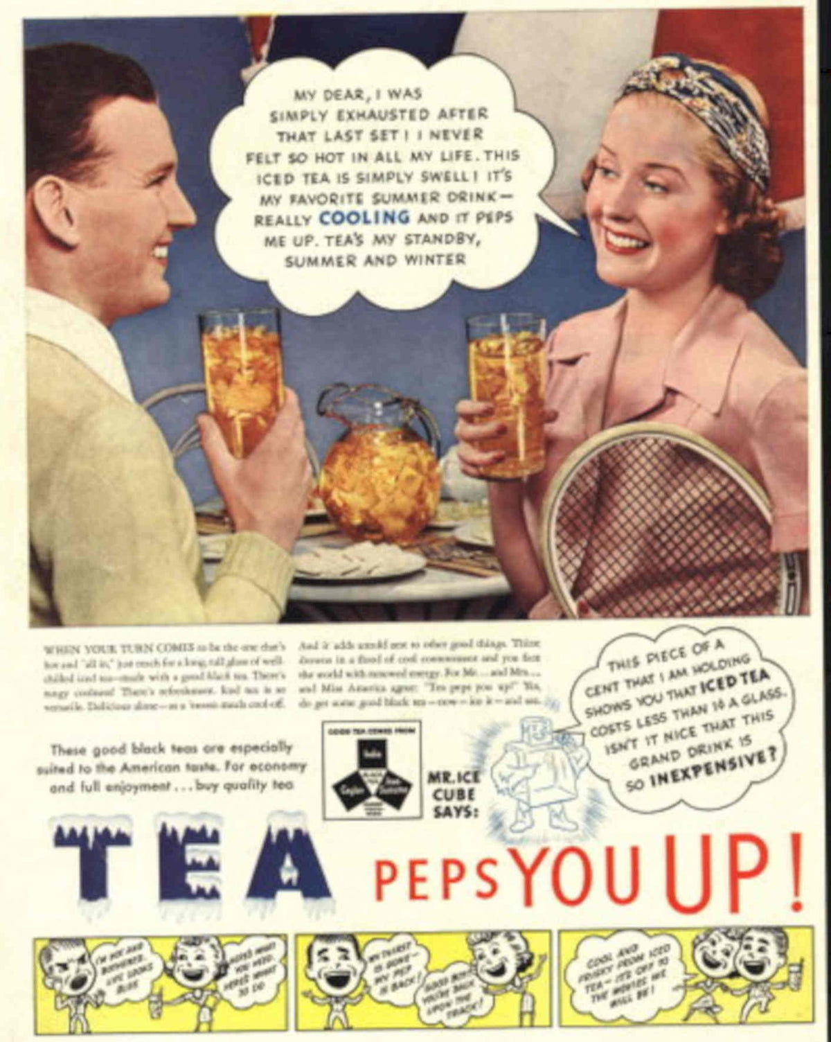 Mr Ice Cube 1930s Vintage Retro Advert Poster