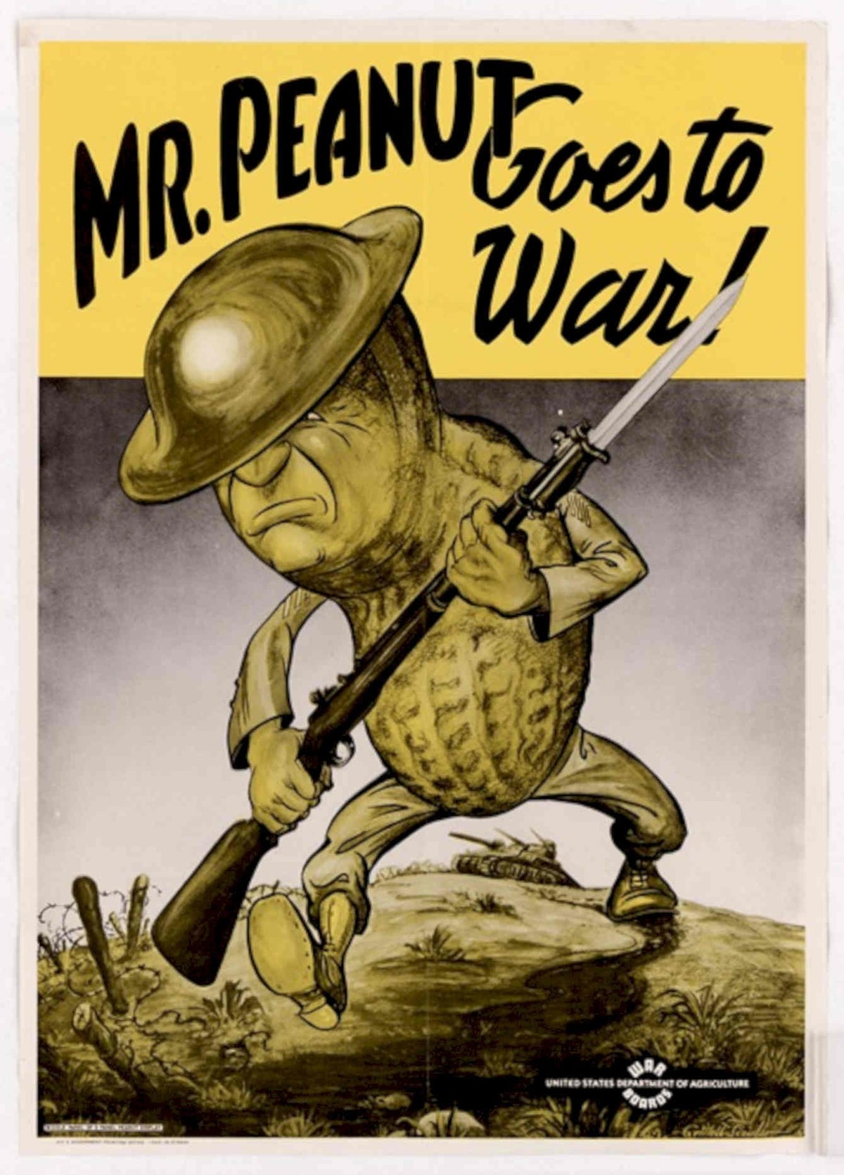 Mr Peanut War American World War II Advert Poster