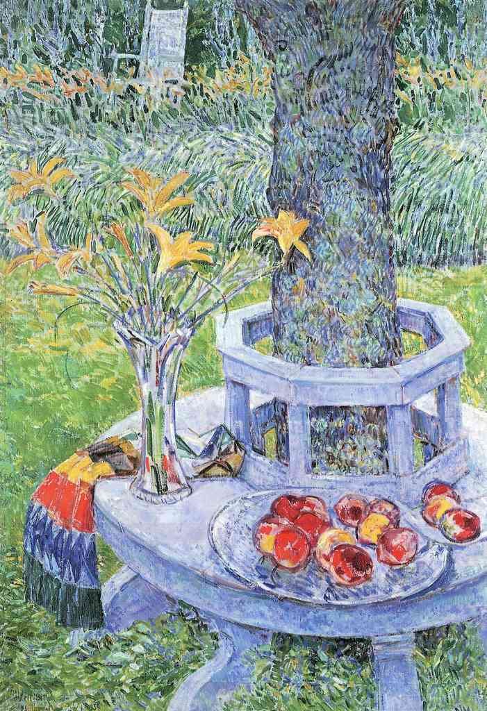 Mrs Hassams Garten In East Hampton Hassam Impressionism American A4 Photo Print