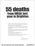Mrsa Brighton Deaths Vintage Retro Advert Poster A4 Photo Print