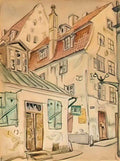 Mstislav Dobuzhinsky a street scene from riga 1925 Art A4 Photo Print