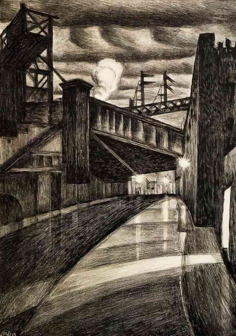 Mstislav Dobuzhinsky bridge in london 2 A4 Photo Print