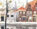 Mstislav Dobuzhinsky channel in haarlem 1910 Art A4 Photo Print