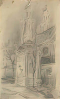 Mstislav Dobuzhinsky church in vilnius Art A4 Photo Print