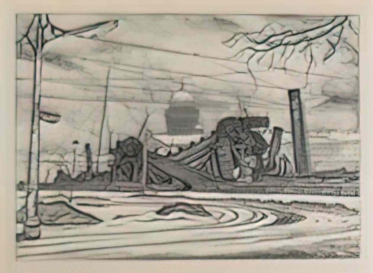 Mstislav Dobuzhinsky dredger 1923 Art A4 Photo Print