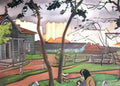 Mstislav Dobuzhinsky garden 1915 Art A4 Photo Print