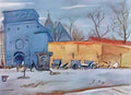 Mstislav Dobuzhinsky gate of dawn 1905(1) Art A4 Photo Print