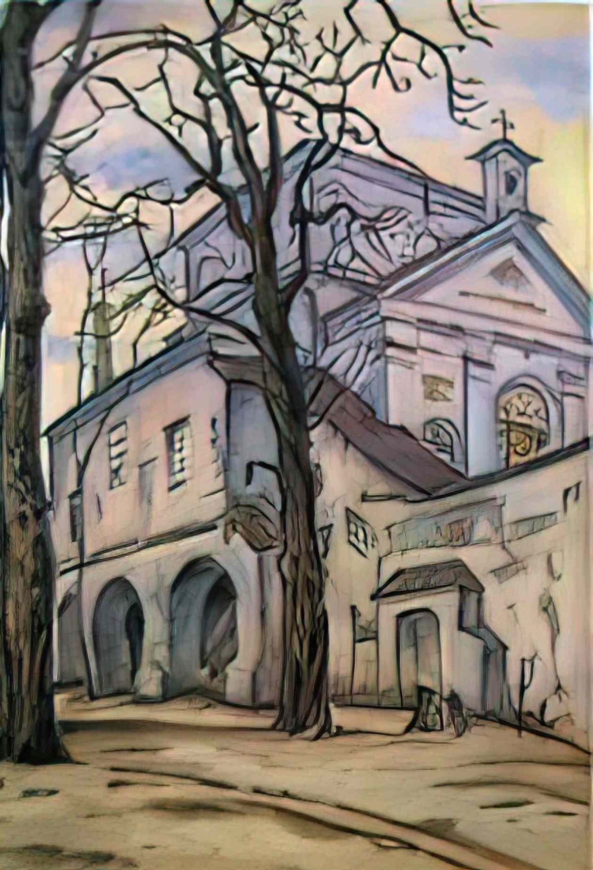 Mstislav Dobuzhinsky gates of dawn 1914 Art A4 Photo Print
