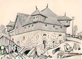 Mstislav Dobuzhinsky plung s water mill 1933 Art A4 Photo Print