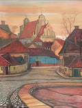 Mstislav Dobuzhinsky roadway in vilnius 1910 Art A4 Photo Print