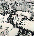 Mstislav Dobuzhinsky roofs 1931 Art A4 Photo Print