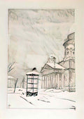 Mstislav Dobuzhinsky saint isaac s cathedral under the snow 1922 Art A4 Photo Print