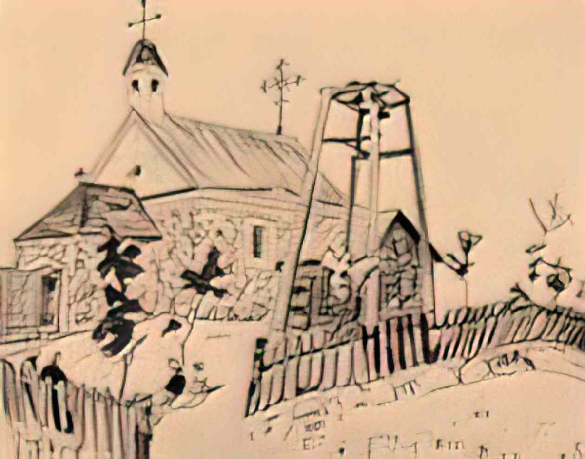 Mstislav Dobuzhinsky seda church 1933 Art A4 Photo Print