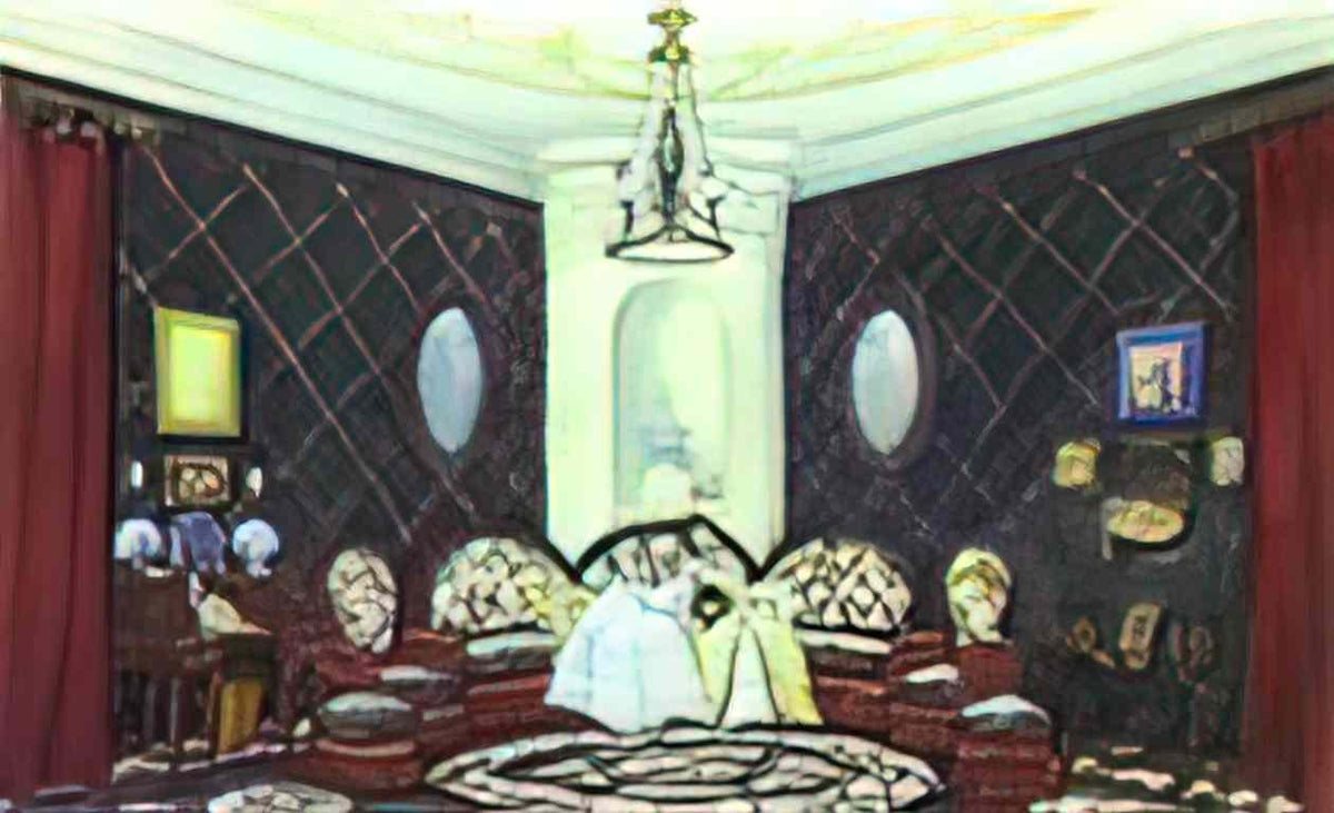 Mstislav Dobuzhinsky the blue lounge Art A4 Photo Print