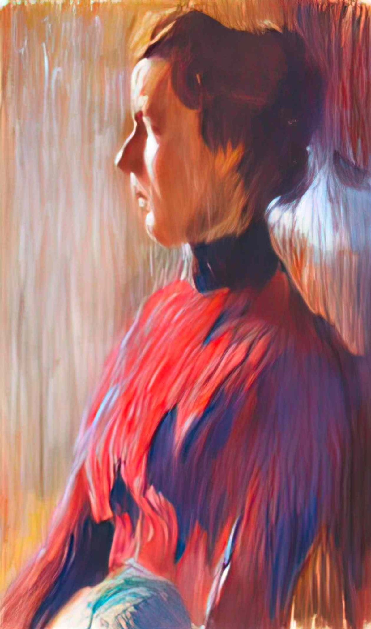 Mstislav Dobuzhinsky unknown woman in red 1901 Art A4 Photo Print