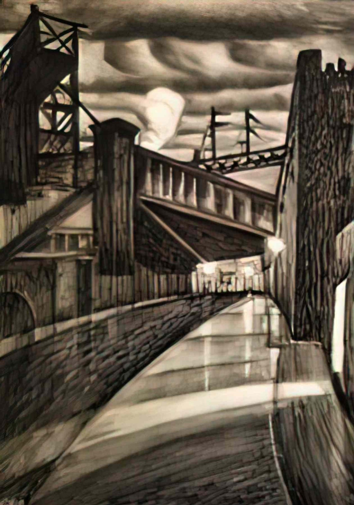 Mstislav Dobuzhinsky viaduct in london 1915 Art A4 Photo Print