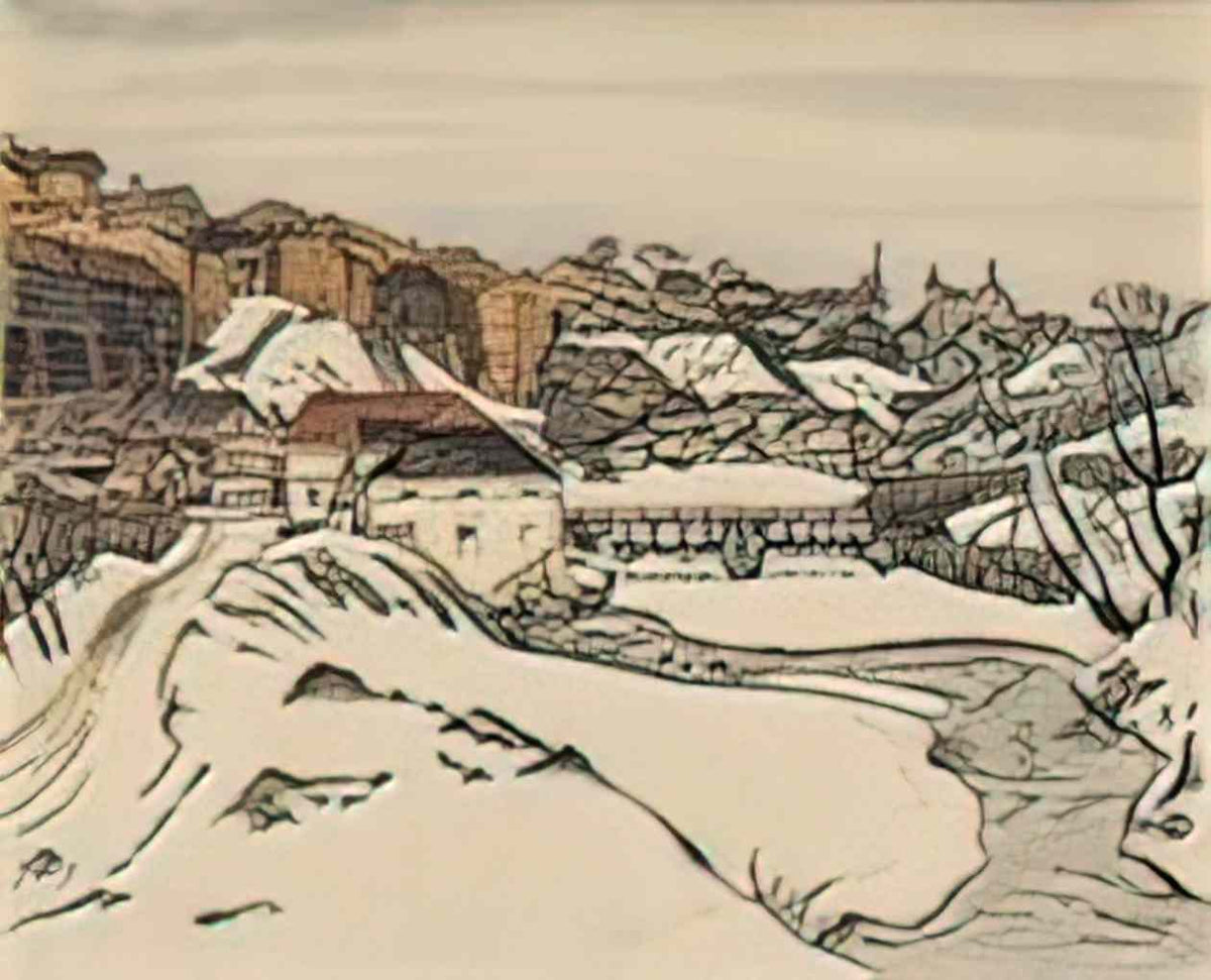 Mstislav Dobuzhinsky vitebsk 1919 1 Art A4 Photo Print